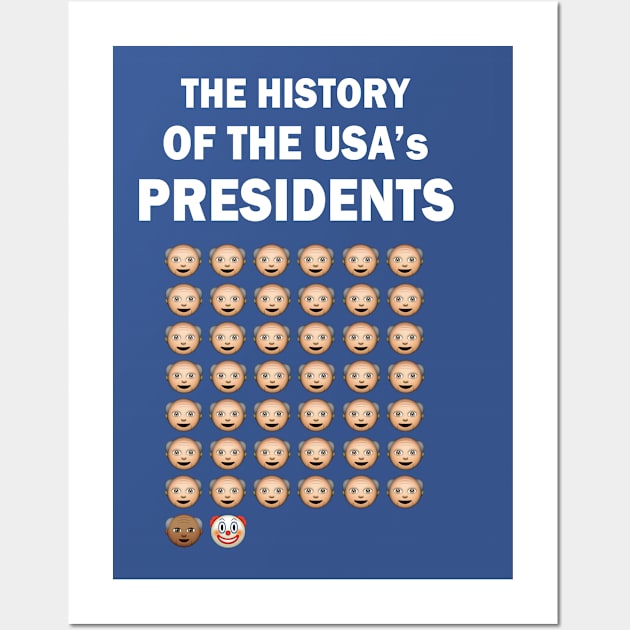 The History of The USA Presidents Emoji Style Wall Art by magentasponge